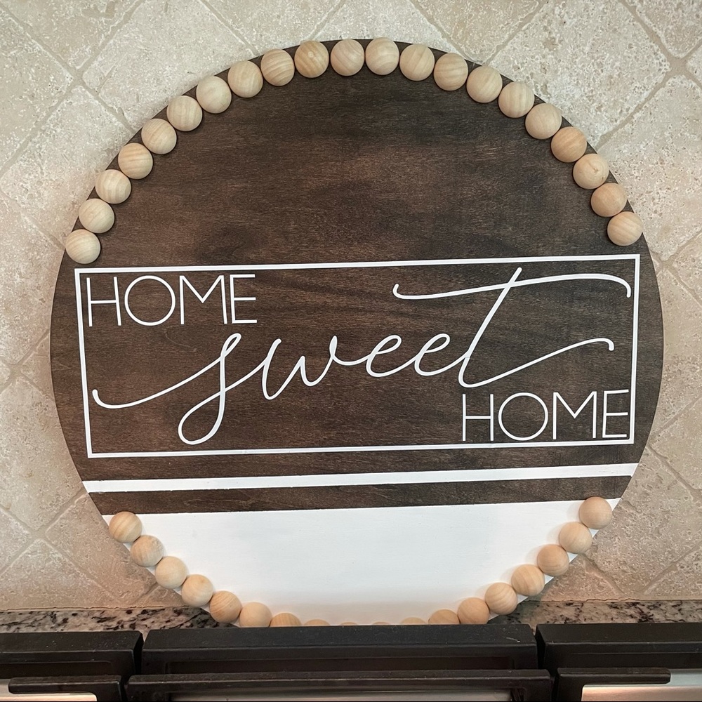 Farmhouse Welcome Circle Sign Home Sweet Home
